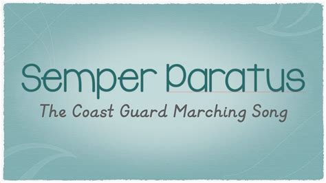 semper paratus song on youtube.